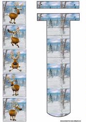 Cartoon Reindeer Waterfall