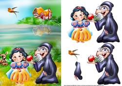 Snow White and the Witch Fairytale Card Front