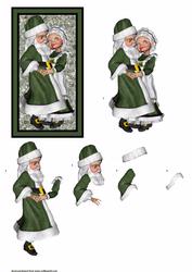 Mr and Mrs Santa Green Step by Step
