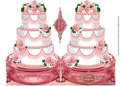 Pink Wedding Day Shaped Card