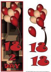 18 Today Balloons Large Dl Card