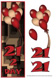 21 Today Balloons Large Dl Card