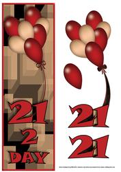 21 Today Balloons Large Dl Card 1