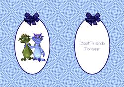 Little Monster Best Friends Forever Blue Insert