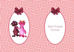 Little Monster Best Friends Forever Pink Insert