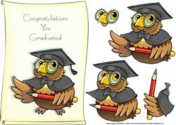 Graduation Owl Card Front