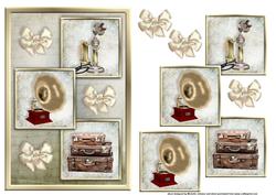 Nostalgia Vintage Three Square Quick Card