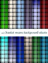 12 A4 Basket Weave Style Background Sheets Gradients