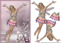 Petal Fairy Card Front with Decoupage