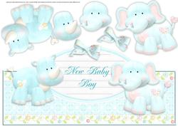 Baby Boy Over the Top Large Card