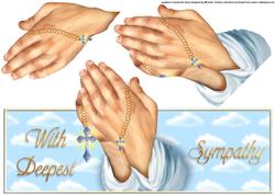 Praying Hands Over the Top Large Card