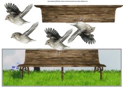 Little Bird Over the Edge Large Card