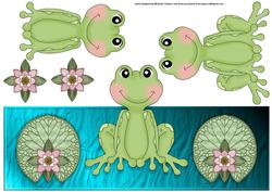 Hoppy Birthday Frog Over the Top Large Card