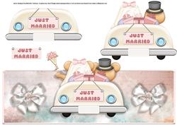 Just Married Over the Top Large Card