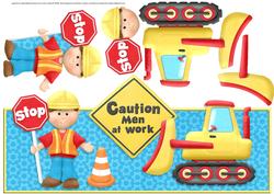 Men at Work Over the Top Large Card