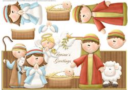 Nativity Over the Top Large Card