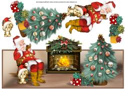 Santas Christmas Over the Top Large Card