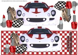 For the Lady Who Loves Cars Over the Top Large Card