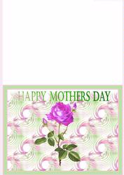 Mothers Day Pink Rose Quick Card