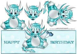 Little Dragon Over the Top Large Card