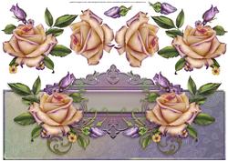 Heritage Roses Over the Top Large Card