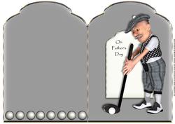 Golfing Fathers Day Scalloped Top Quick Card
