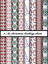 8 A4 Christmas Background Sheets