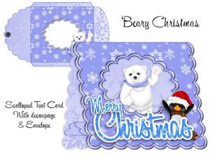 Beary Christmas Scalloped Tent Card Kit