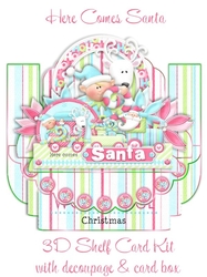 Here Comes Santa 3D Shelf Card Kit with Card Box
