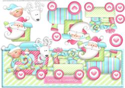 Santa Express Over the Top Large Card