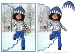 Kiki Winter Time Scalloped Edge Faux Envelope Card