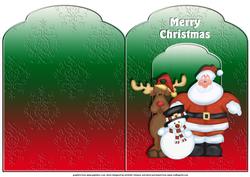 Santa and Friends Scalloped Top Quick Card
