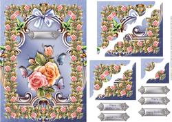 Butterfly and Roses (multi-use) Deckle Edge Stacker
