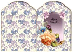 English Roses Scalloped Top Quick Card