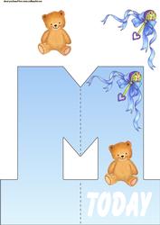 1st Birthday Shaped Card for a Boy