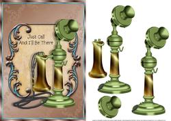 Just Call and I'll Be There Vintage Telephone Card Front