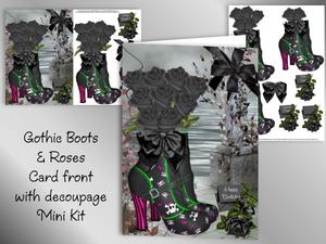 Gothic Boots and Black Roses Mini Kit