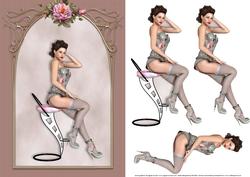 Vintage Pinup Card Front