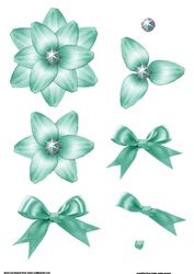 Green Lily and Bow Step by Step