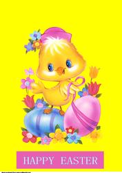 A4 Easter Chick Card