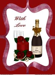 A4 with Love Valentines Card