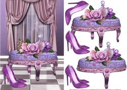 In the Boudoir Card Front with Decoupage