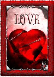 A4 Gothic Love Card
