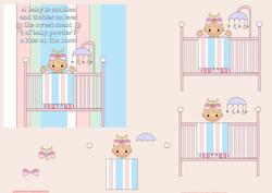 Baby Girl in a Cot Step by Step