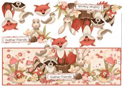Woodland Friends Over the Top Large Card