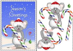 Christmas Mouse Card Front