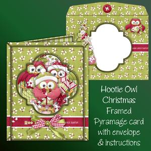 Hootie Christmas Framed Pyramage Card Kit