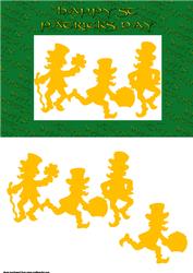 St Patricks Day Silhouette Card Front