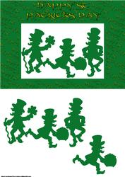 St Patricks Day Silhouette Card Front