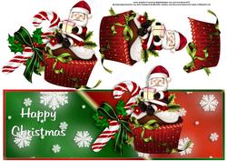 Santas Christmas Cupcake Over the Top Large Card